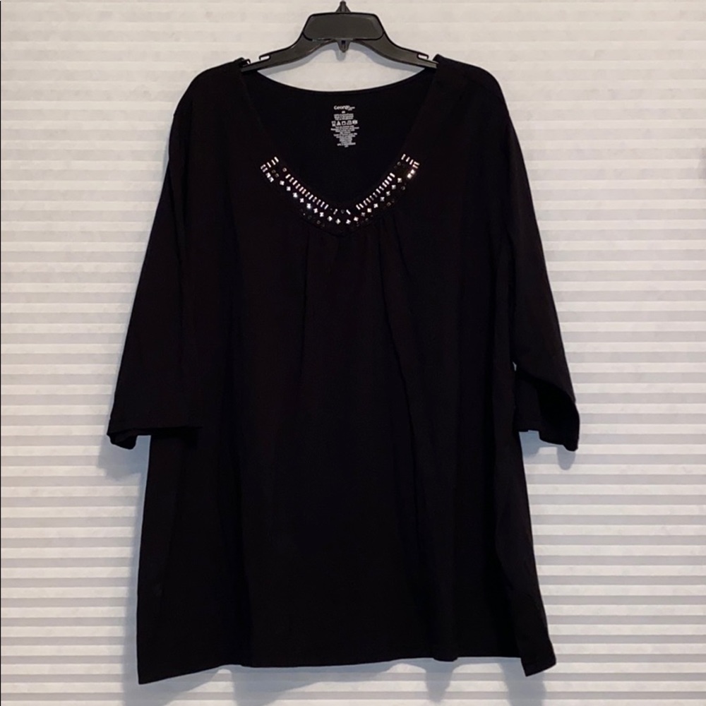 Black T-shirt top from George, size 4x.